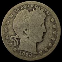 1913 SILVER Barber Quarter LIGHTLY CIRCULATED