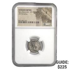 Roman Sev. Alexander, AD 222-235 Silver Denarius NGC F