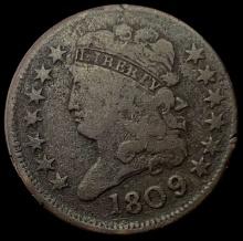 1809 Copper Half Cent LIGHTLY CIRCULATED