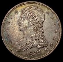 1837 SILVER Capped Bust Half Dollar CHOICE AU