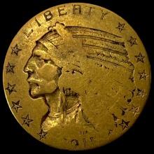 1911 Indian Head Gold Half Eagle $5 LIGHTLY CIRCULATED