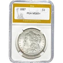 1887 Morgan Silver Dollar PGA MS65+