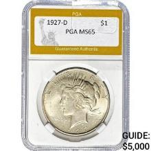 1927-D Peace Dollar PGA MS65