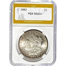 1882 Morgan Silver Dollar PGA MS65+