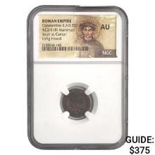 Roman Constantine II, AD 337-340 AE 3/4 BI Nummus NGC AU