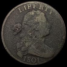 1801 Large Cent Draped Bust LIGHTLY CIRCULATED