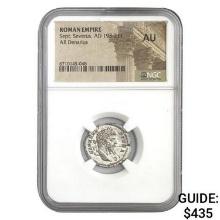 Roman Sept. Severus, AD 193-211 Silver Denarius NGC AU