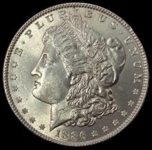 1886-SILVER Morgan Dollar GEM BU