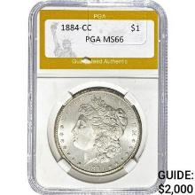 1884-CC Morgan Silver Dollar PGA MS66