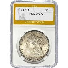 1898-O Morgan Silver Dollar PGA MS65