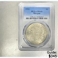 1921 Morgan Dollar PCGS MS65 SILVER