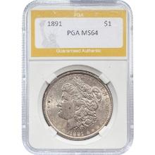 1891 Morgan Silver Dollar PGA MS64