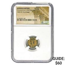 Roman Constantius II, AD 337-361 AE4 BI Nummus NGC