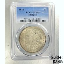 1921 Morgan Dollar PCGS MS65 SILVER