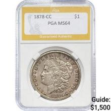 1878-CC Morgan Dollar PGA MS64
