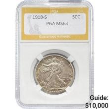 1918-S Walking Liberty Half Dollar PGA M