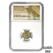 Roman Constantius II, AD 337-361 AE4 BI Nummus NGC