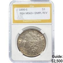 1890-S Morgan Dollar PGA MS63+ DMPL REV