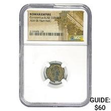 Roman Constantius II, AD 337-361 AE4 BI Nummus NGC