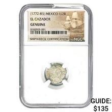 [1772-83] Mexico 1/2 Real El Cazador NGC GENUINE
