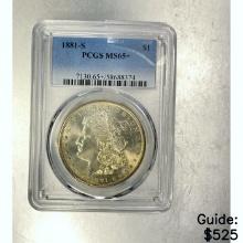 1881-S Morgan Dollar PCGS MS65+ SILVER