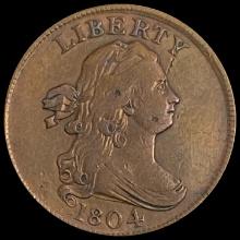 1804 Draped Bust Half Cent CLOSELY UNCIRCULATED