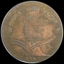 1787 New Jersey Copper Coin ABOUT UNCIRCULATED
