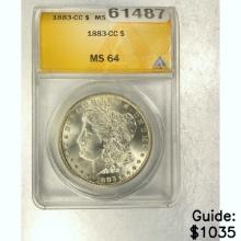 1883-CC Morgan Dollar ANACS MS 64