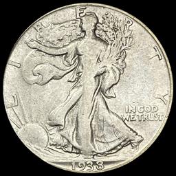 1938-D Walking Liberty Half Dollar LIGHTLY CIRCULATED