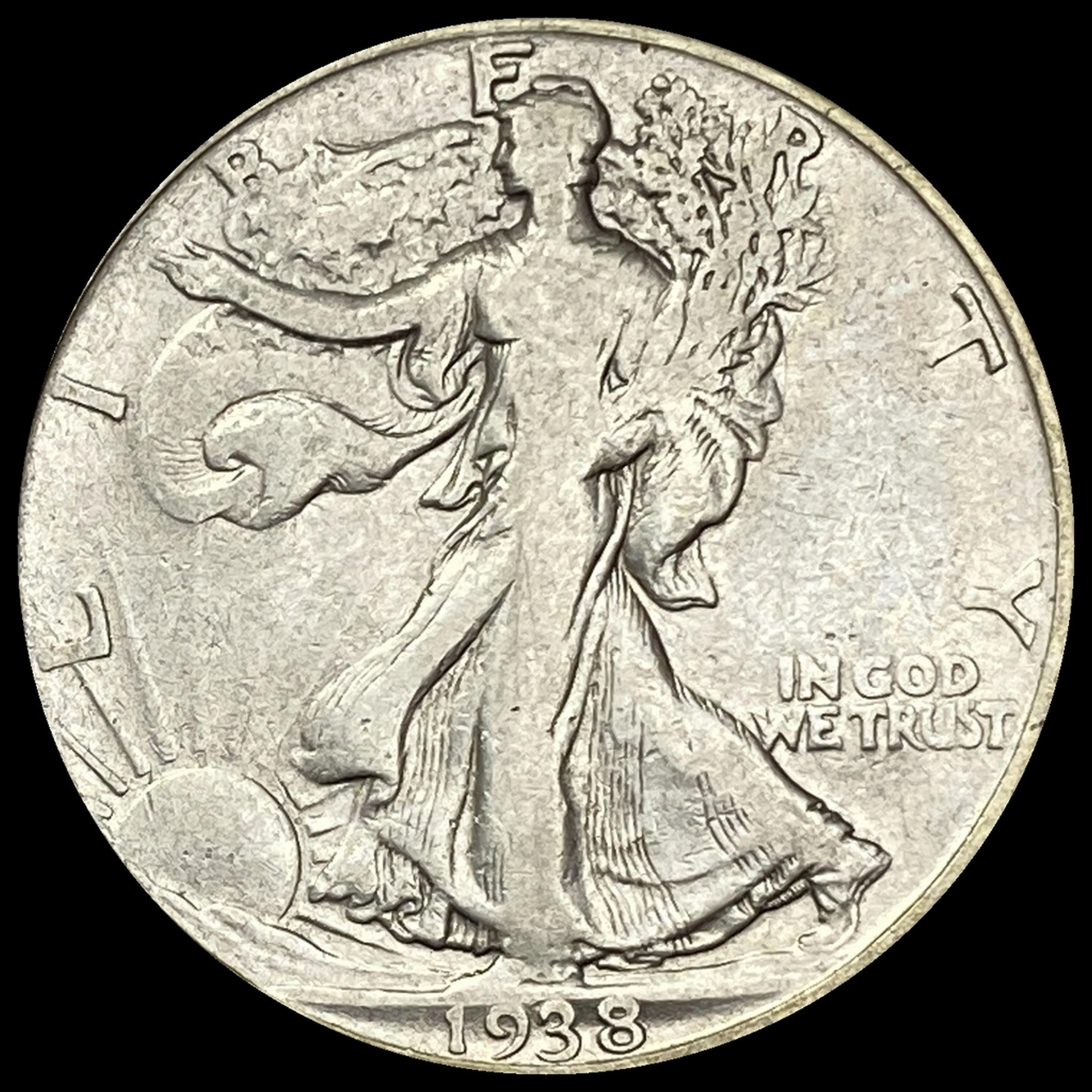 1938-D Walking Liberty Half Dollar LIGHTLY CIRCULATED