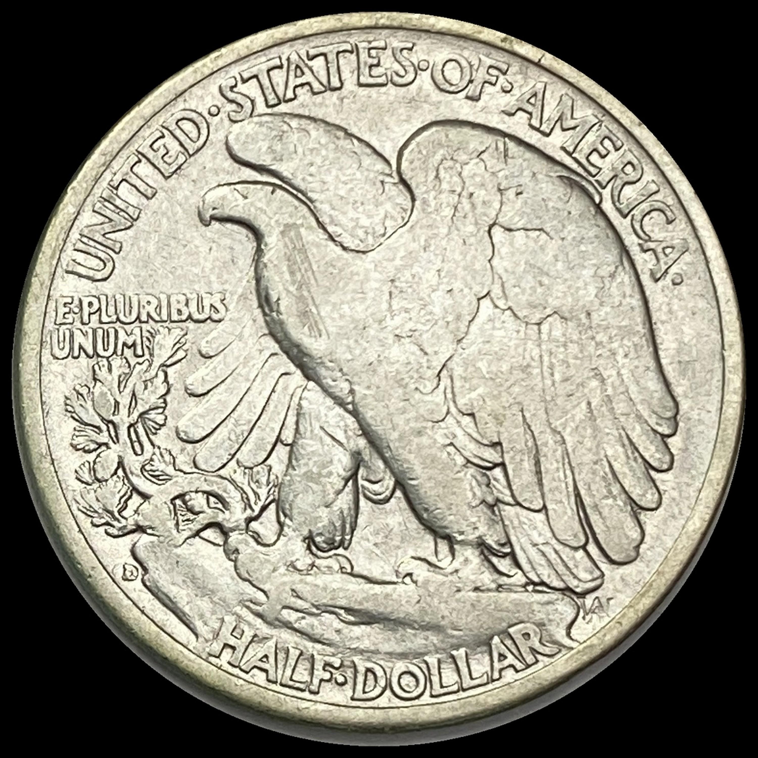 1938-D Walking Liberty Half Dollar LIGHTLY CIRCULATED