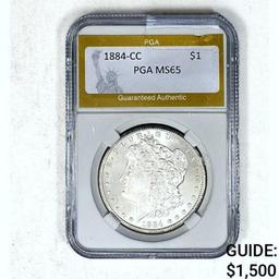 1884-CC Morgan Dollar PGA MS65 SILVER