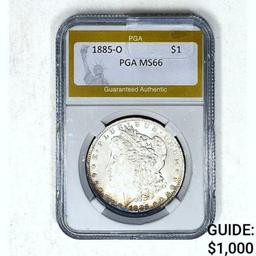 1885-O Morgan Dollar PGA MS66 SILVER