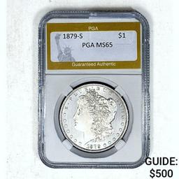 1879-S Morgan Dollar PGA MS65 SILVER