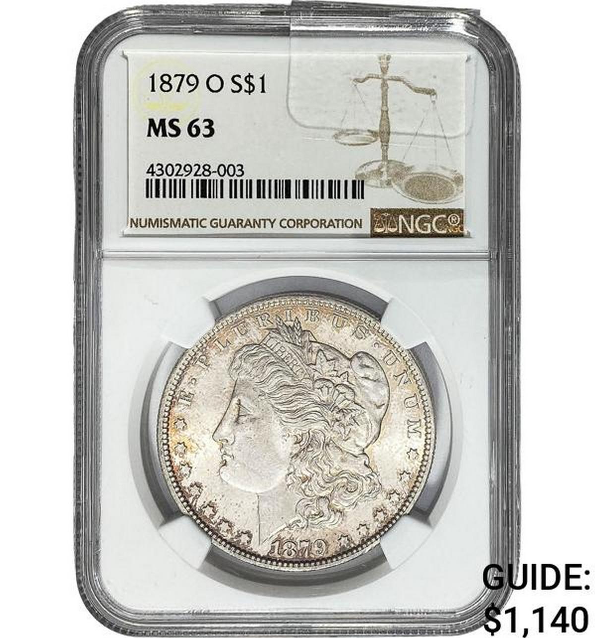 1879-0 Morgan Dollar NGC MS63 SILVER