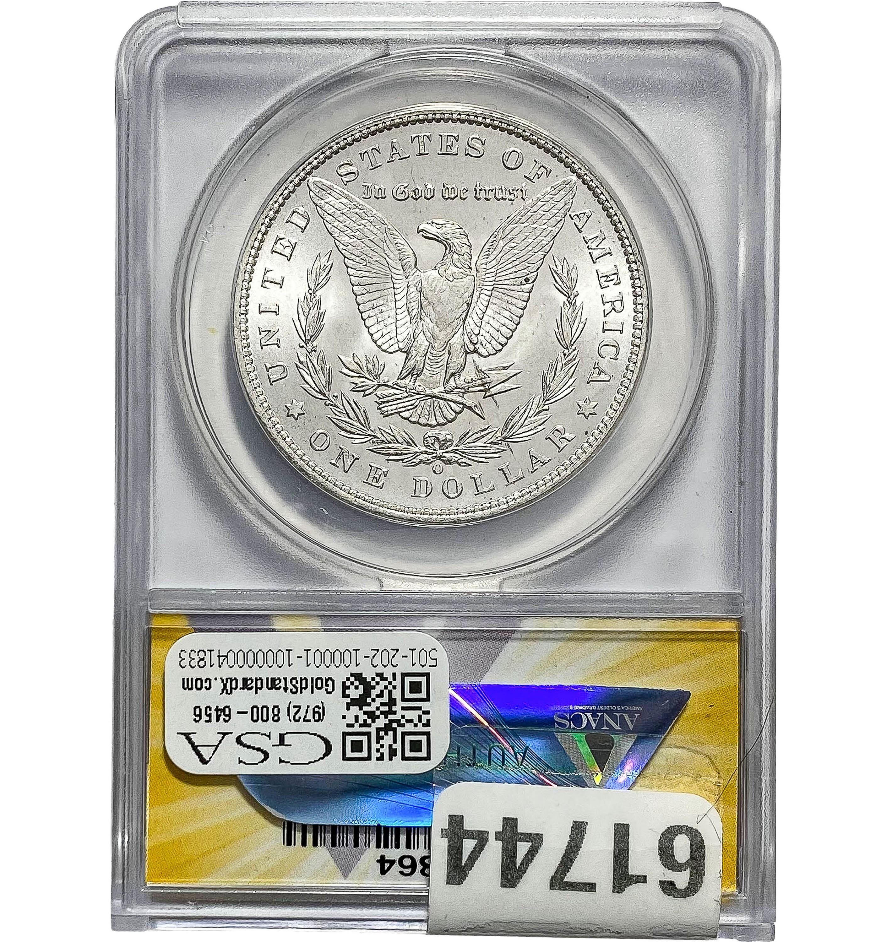 1898-O Morgan Dollar ANACS MS62 SILVER