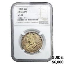 1939-S Arkansas Half Dollar NGC MS67