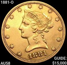 1881-O $10 Gold Eagle CHOICE AU