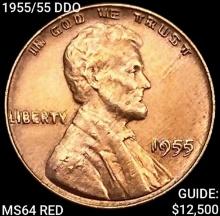 1955/55 DDO Wheat Cent CHOICE BU RD