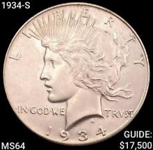 1934-S Silver Peace Dollar CHOICE BU