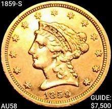 1859-S $2.50 Gold Quarter Eagle