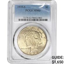 1935-S Morgan Silver Dollar PCGS MS63