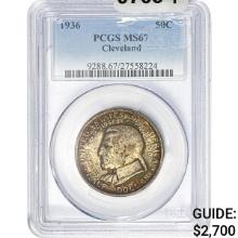 1936 Cleveland Half Dollar PCGS MS67