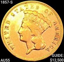 1857-S $3 Gold Piece