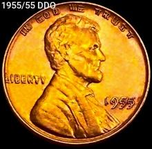 1955/55 DDO Wheat Cent