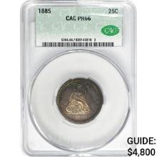 1885 Seated Liberty Quarter CAC PR66