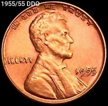 1955/55 DDO Wheat Cent