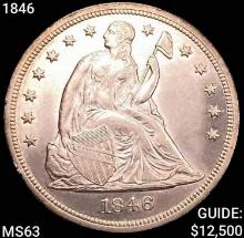 1846 Seated Liberty Dollar CHOICE BU