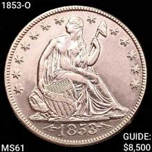 1853-O Seated Liberty Half Dollar UNCIRCULATED