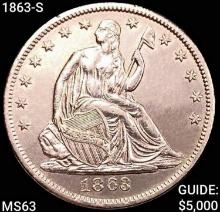 1863-S Seated Liberty Half Dollar CHOICE BU